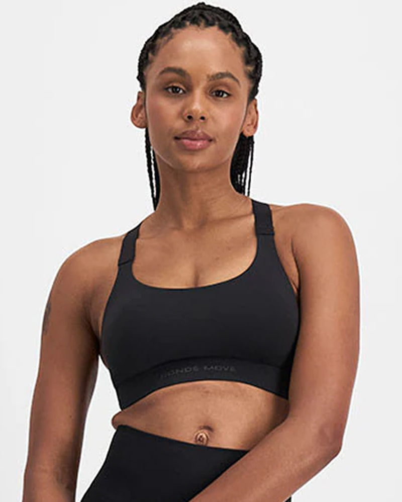 MOVE SEAMLESS BLACK SPORTS BRA