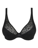 EPIRUS BLACK HALF PADDED PLUNGE BRA