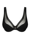 VIVGIRL HALF PADDED BLACK PLUNGE BRA