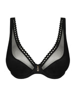 VIVGIRL HALF PADDED BLACK PLUNGE BRA