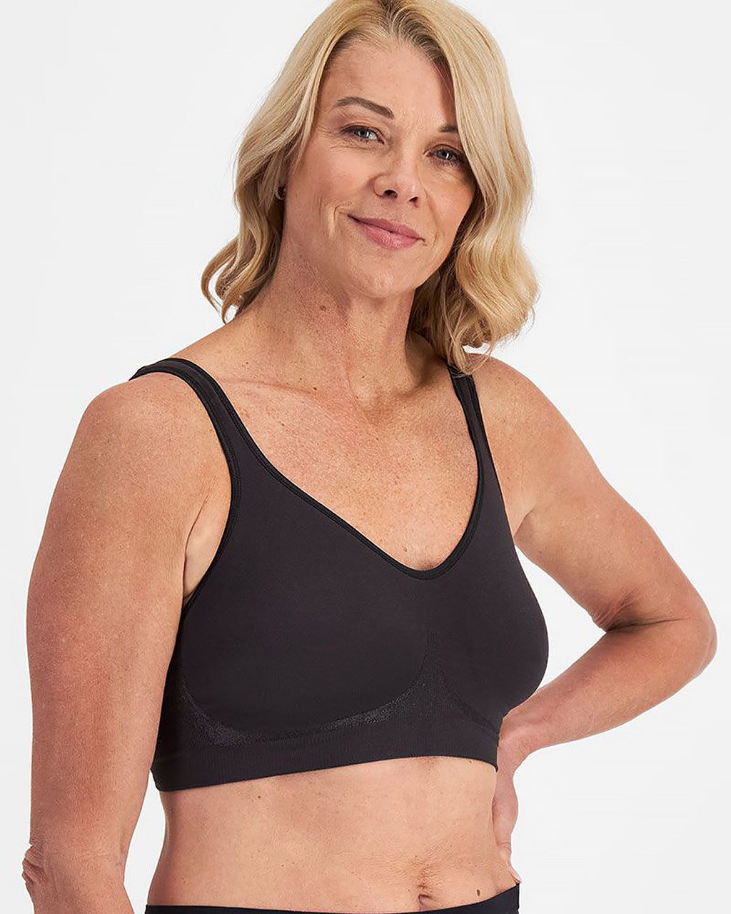 COMFORT REVOLUTION BLACK WIREFREE NON CONTOUR BRA