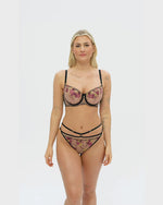 RAMONA BLACK HALF CUP BRA