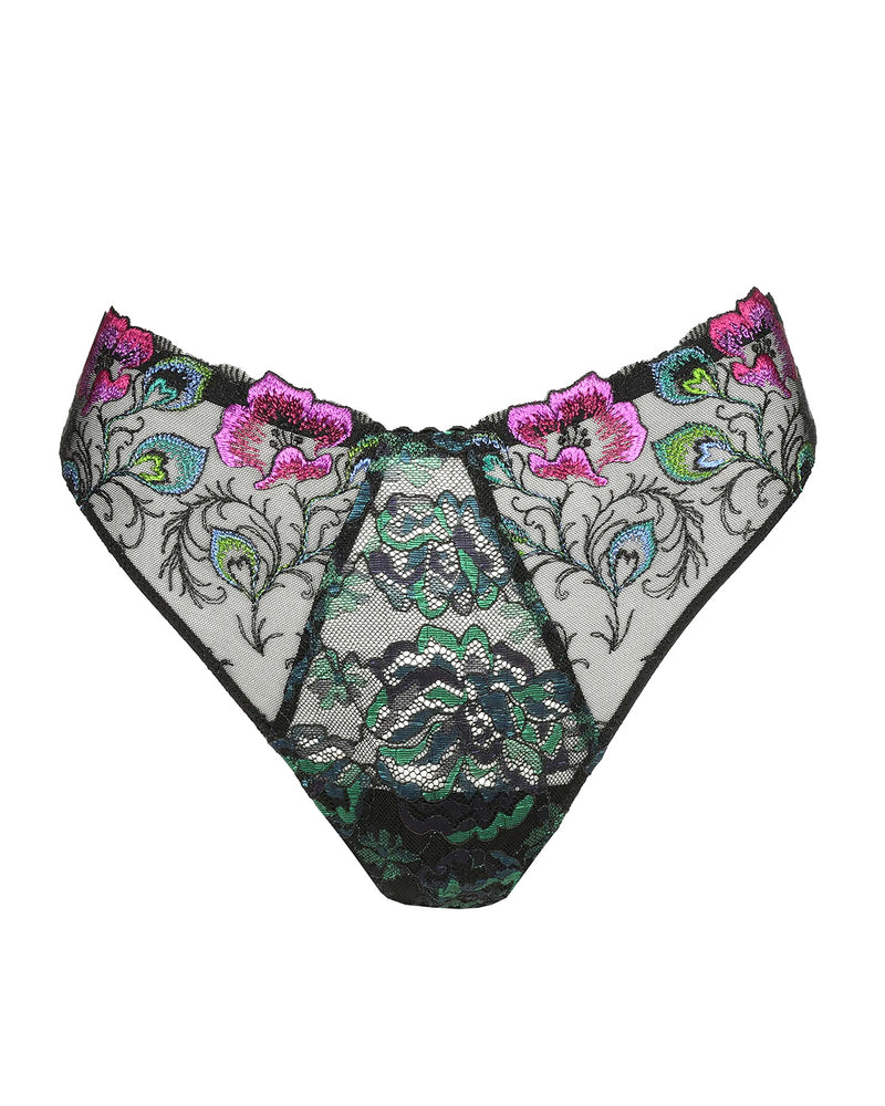 SAN ANGEL PEACOCK FEATHER THONG