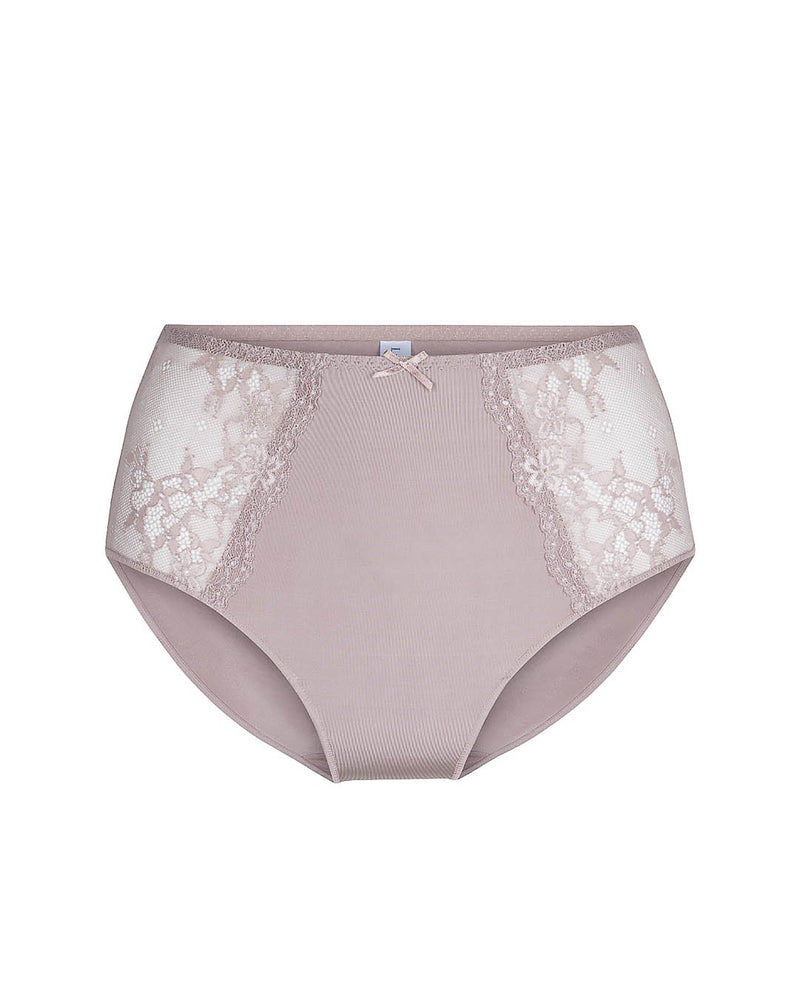 DAILY LACE TAUPE HIGH WAIST BRIEF