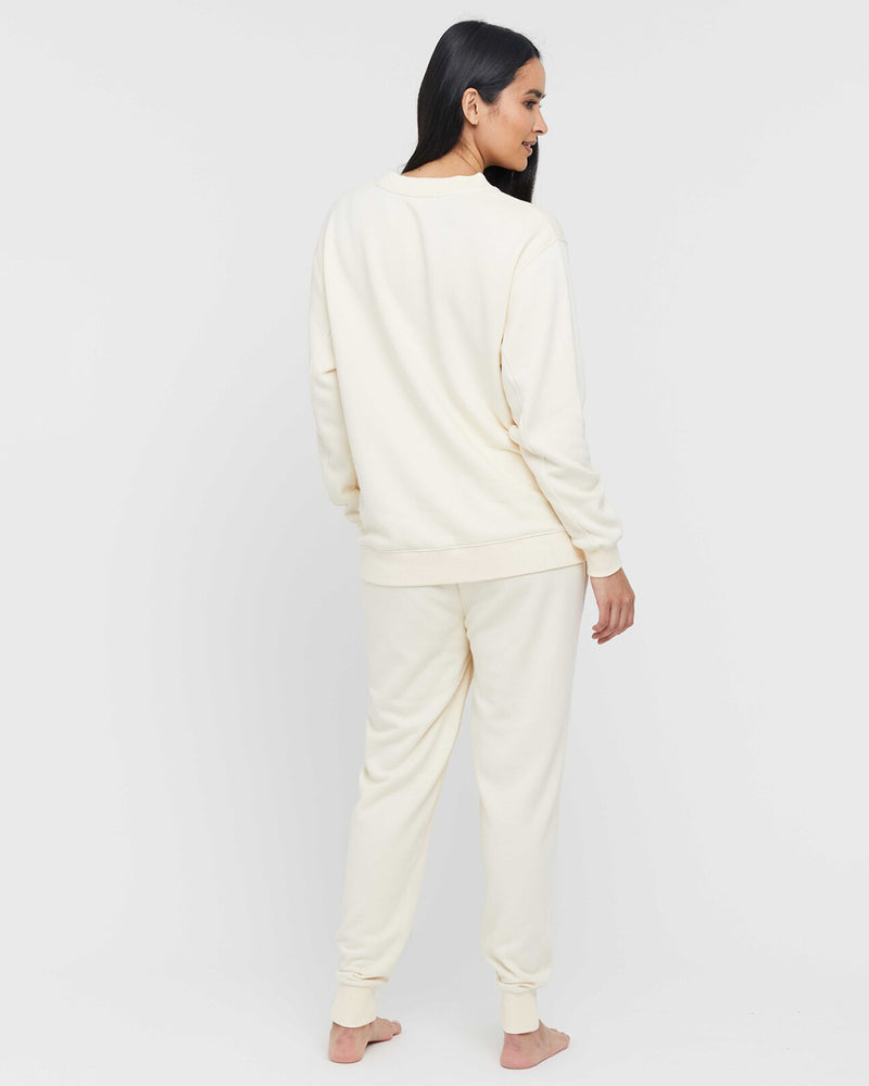 BAMBOO SLOUCH WINTER WHITE TRACKPANT