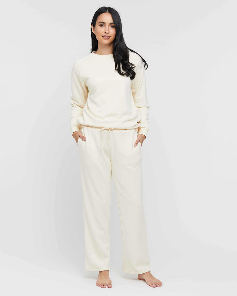 BAMBOO ESSENTIAL WINTER WHITE TRACKPANT