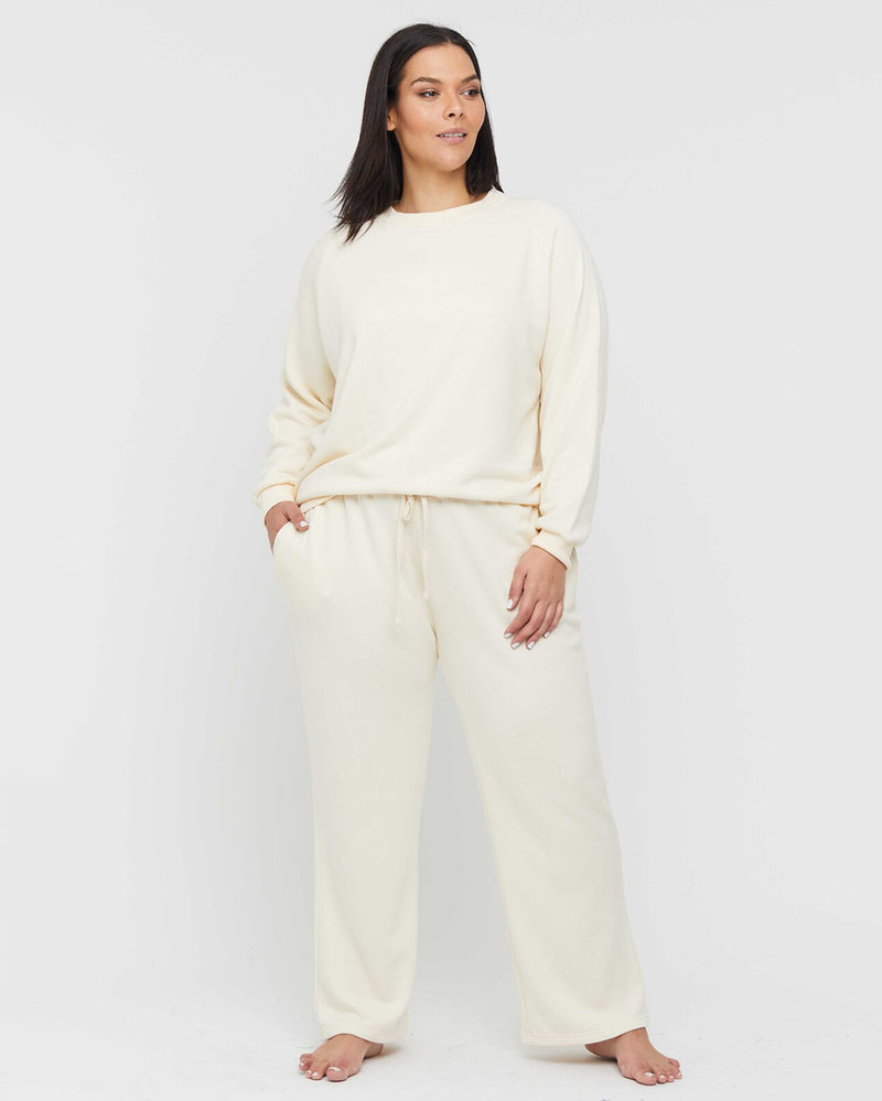 BAMBOO ESSENTIAL WINTER WHITE TRACKPANT