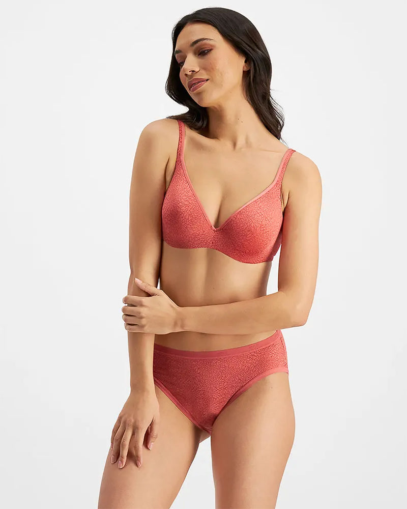 BERLEI BARELY THERE DUSTY RED BRA