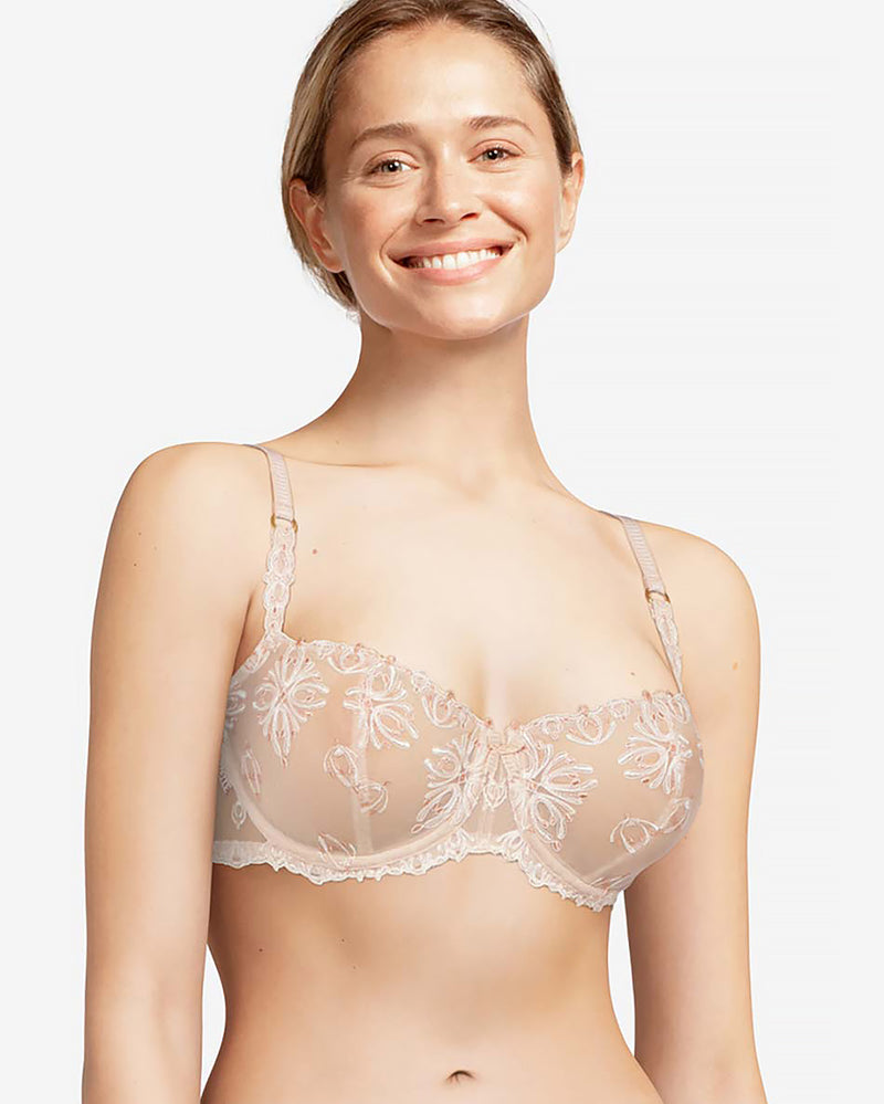 Champs Elysees Lace Unlined Demi Bra & Thong