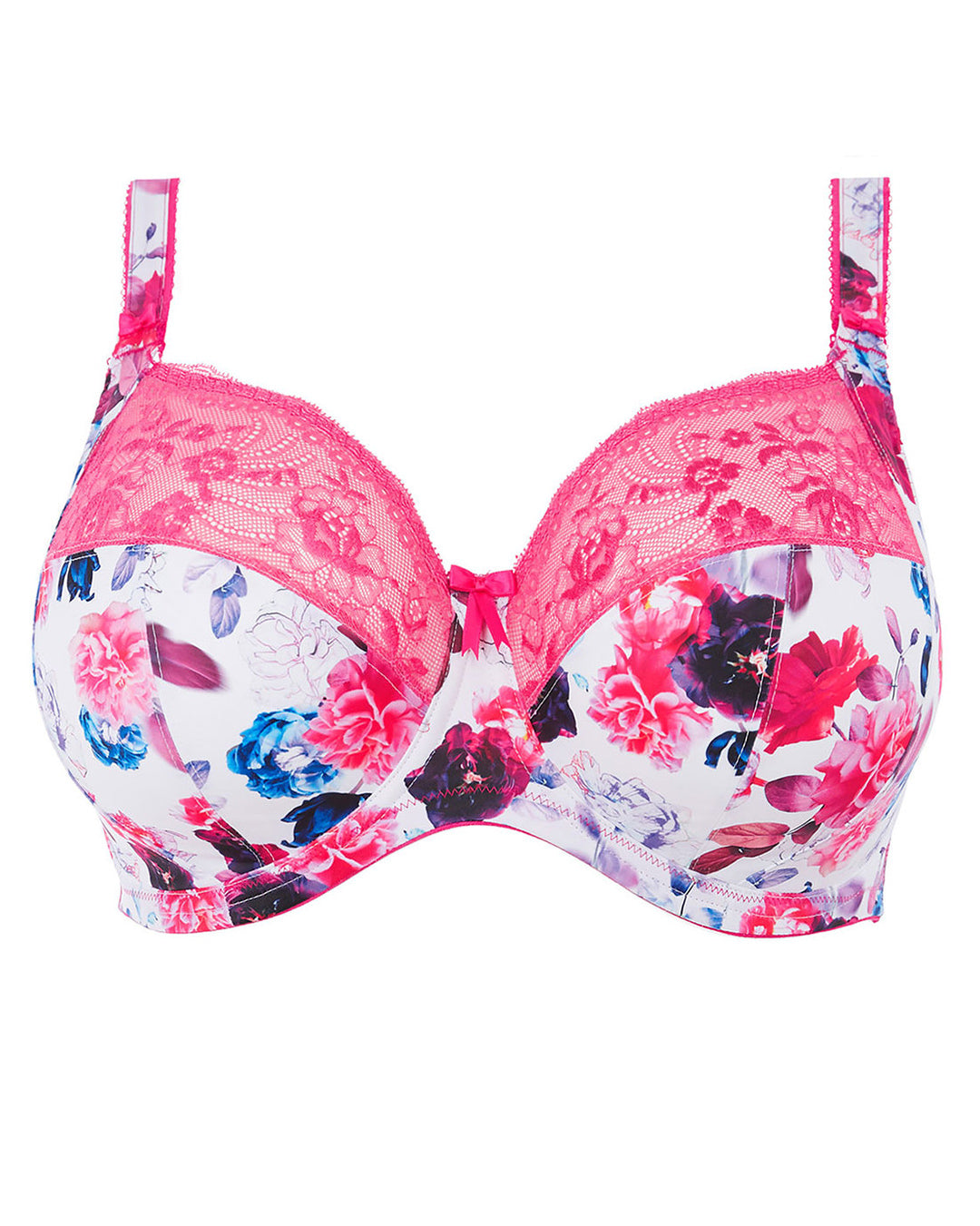 Gaia semi padded bra underwired floral embroidery 1106 Leta , Pink