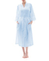 SOFT BLUE MIDLENGTH COTTON WRAP ROBE