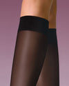 SUEDE MATTE BLACK 50 KNEE HIGH