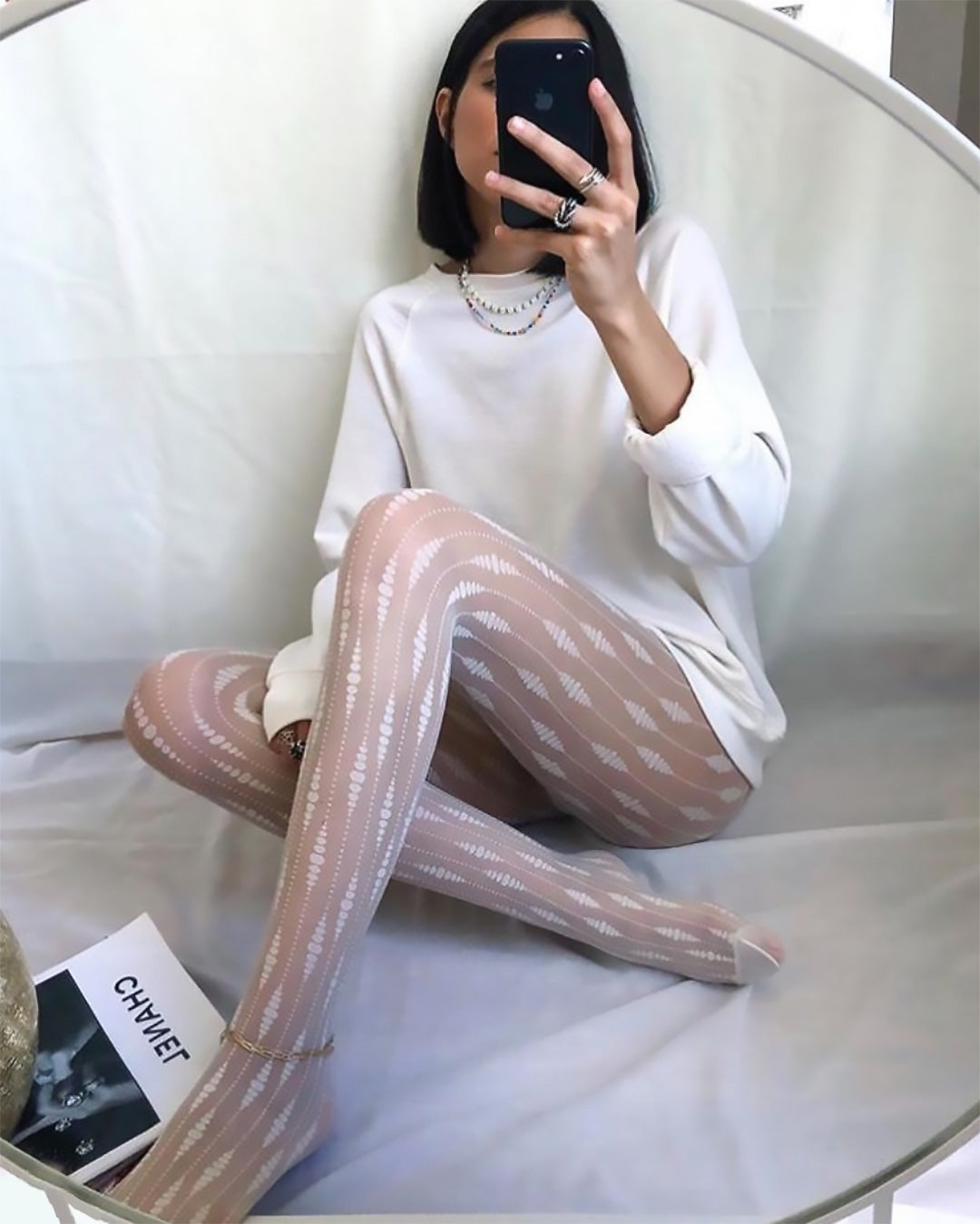How Chanels Logo Tights Became The Accessory of 2020