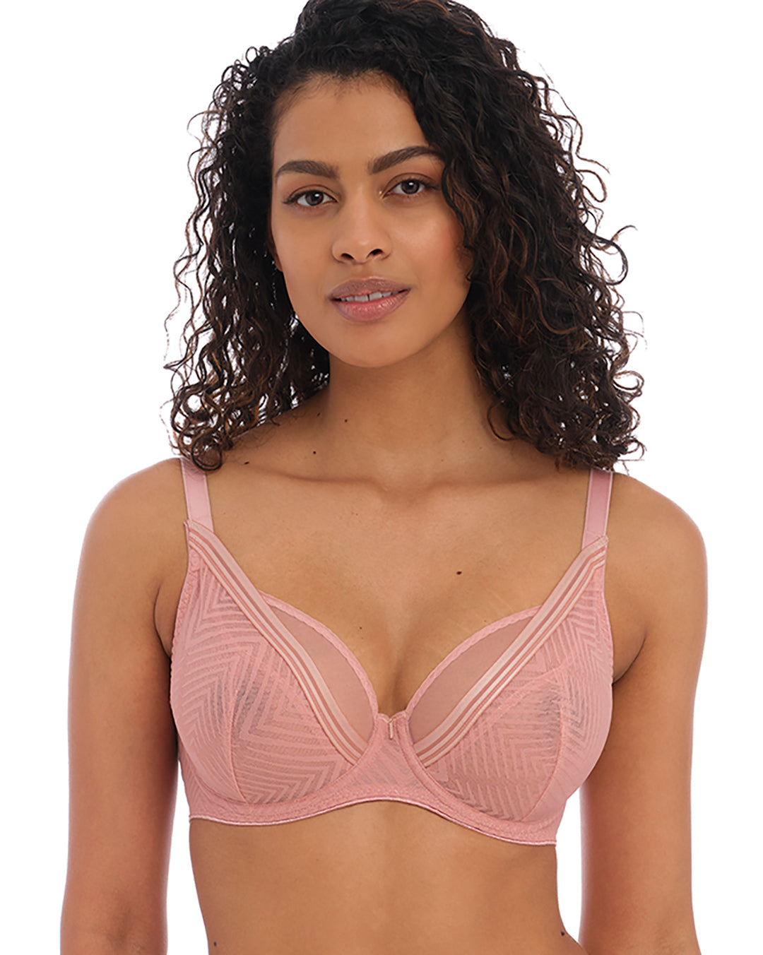 Freya Tailored Underwire Molded Plunge T-Shirt Bra in Ash Rose