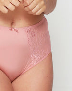 DAILY LACE ANTIQUE ROSE HIGH WAIST BRIEF