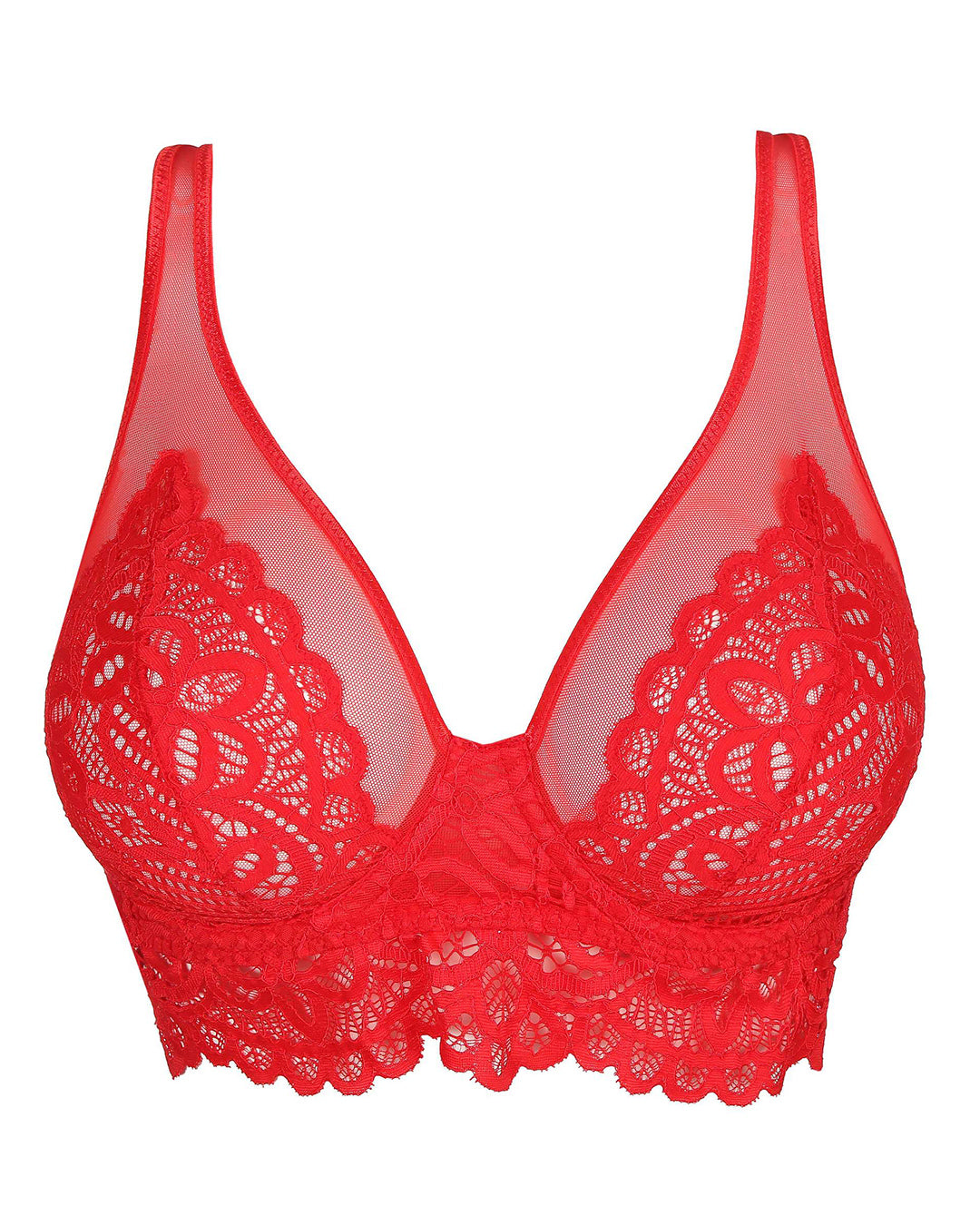 Red Longline Bra, Amore Collection